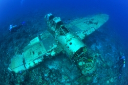 Sunken airplane in Palau