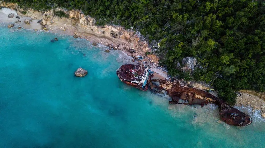 Pamead Wreck in Sandy Ground, Anguilla. Photo by Sarah Dauphinee, Caribbean Explorer II Crew