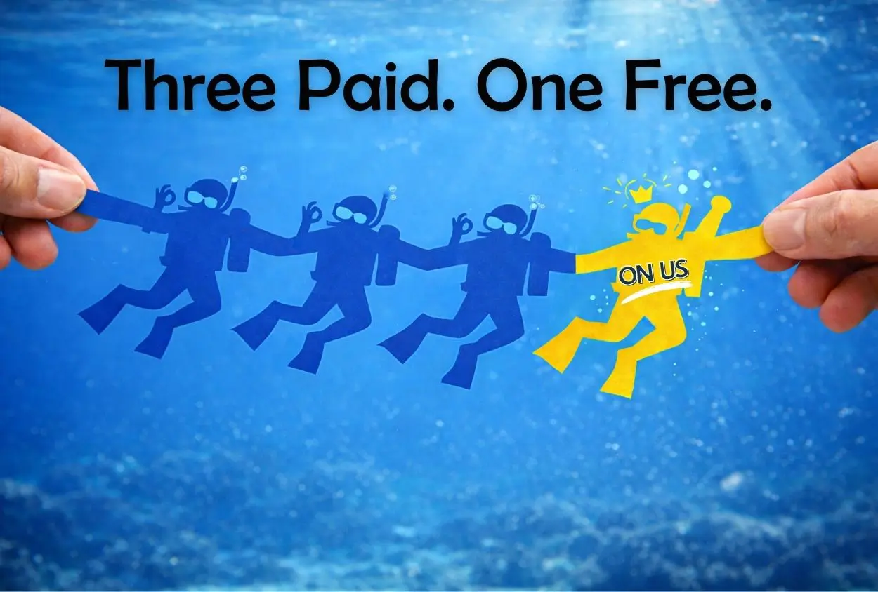 3 paid, 1 free