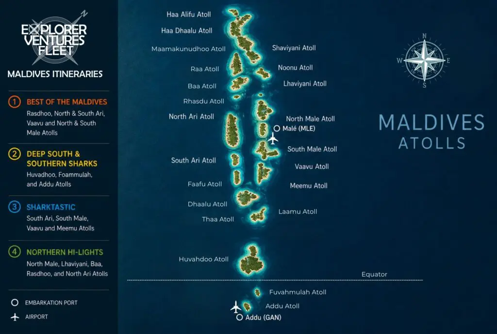 Maldives Itinerary Map
