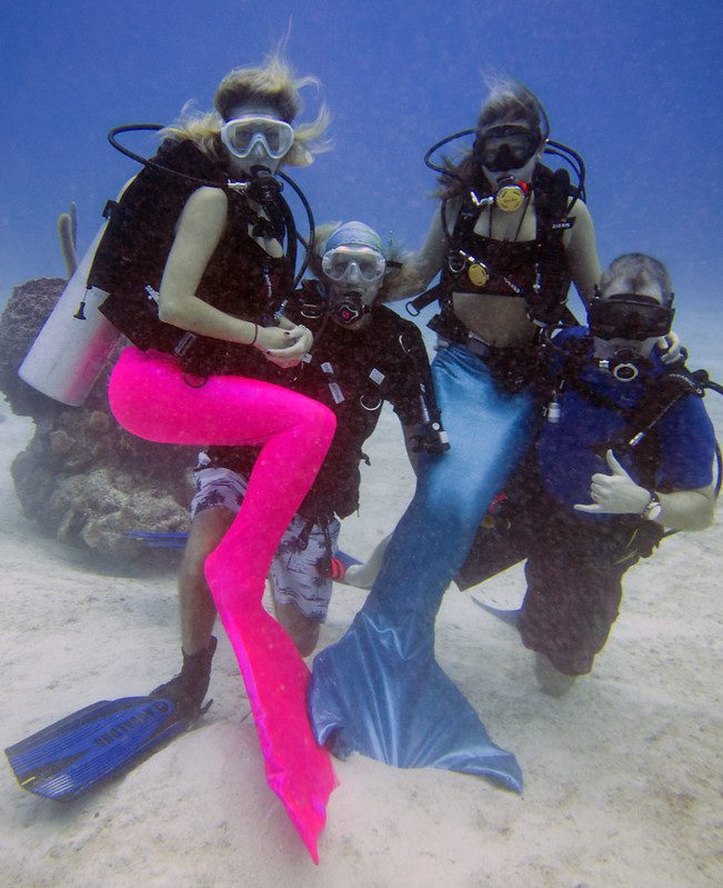 ScubaRadio mermaids in Turks & Caicos Islands