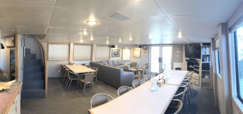 Interior of liveaboard Turks and Caicos 